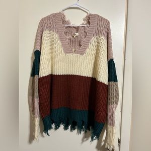 Entro Color Block Sweater